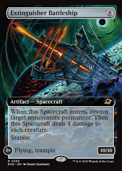 EOE, Extinguisher Battleship, (Extended Art), 355, R, Near Mint, Normal, EN