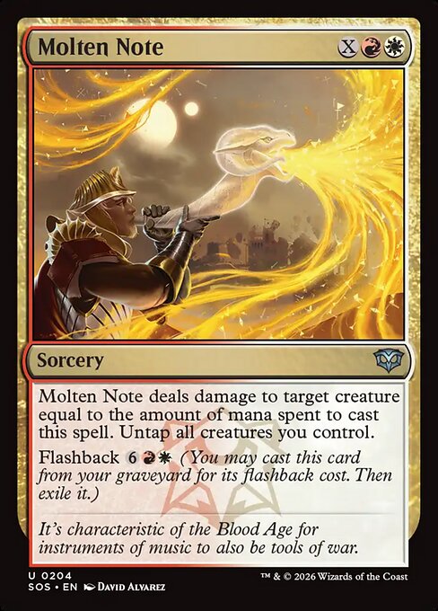 SOS, Molten Note, Standard, 204, U, Near Mint, (Foil), EN