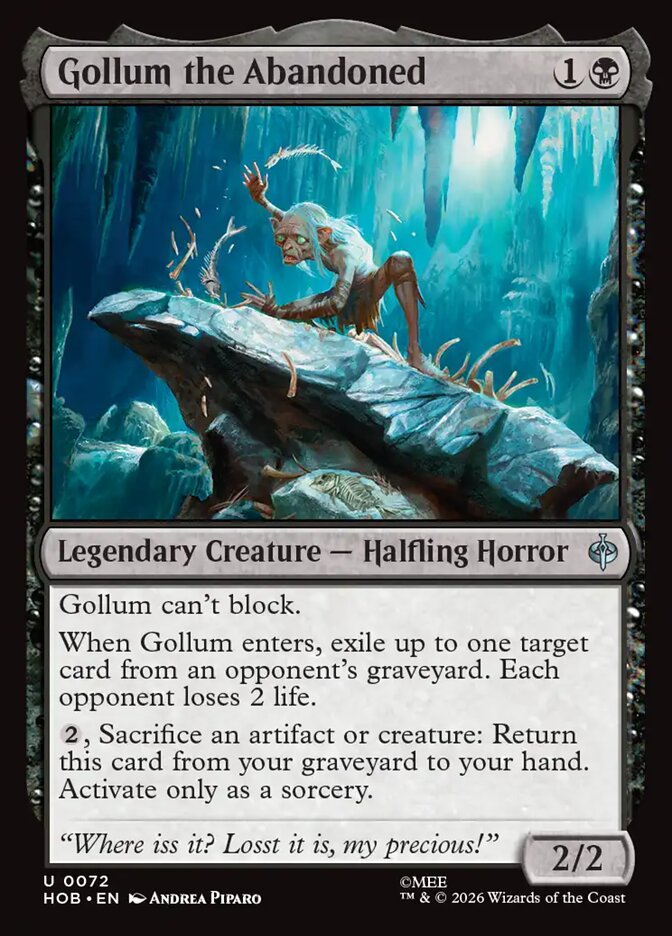 HOB, Gollum the Abandoned, Standard, 72, U, Near Mint, Normal, EN