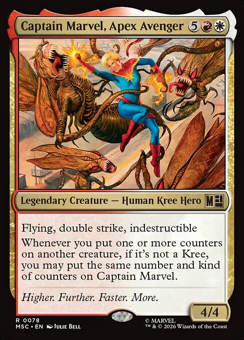MSC, Captain Marvel, Apex Avenger, Standard, 78, R, Near Mint, {Surge Foil}, EN