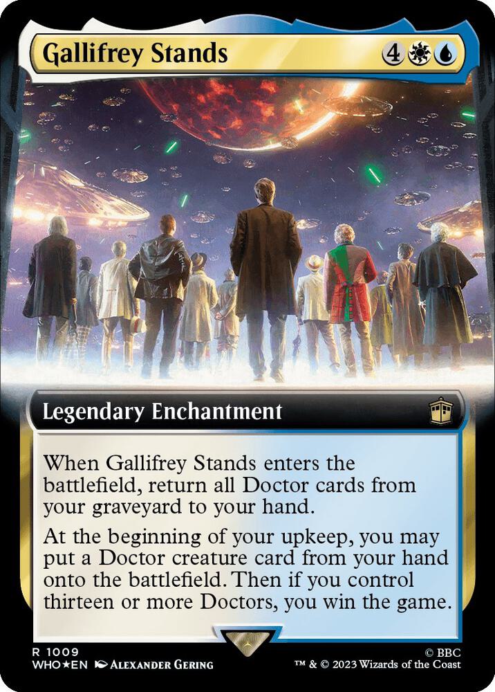 WHO, Gallifrey Stands, (Extended Art), 1009, R, Near Mint, (Surge Foil), EN