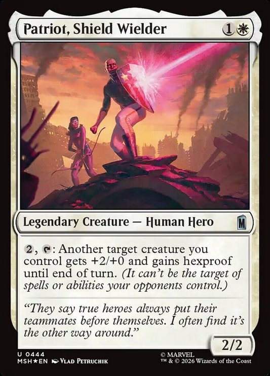 MSH, Patriot, Shield Wielder, Standard, 444, U, Near Mint, (Surge Foil), EN