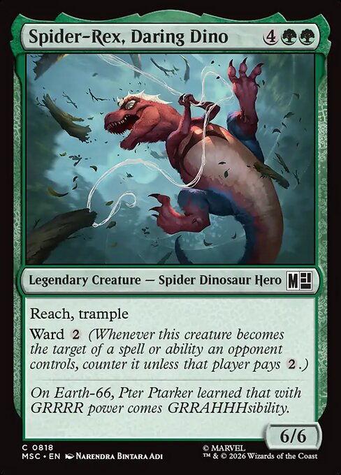 MSC, Spider-Rex, Daring Dino, Standard, 818, C, Near Mint, (Foil), EN