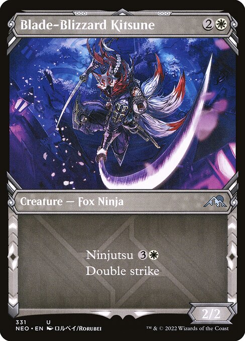 NEO, Blade-Blizzard Kitsune, (Showcase), 331, U, Near Mint, Normal, EN
