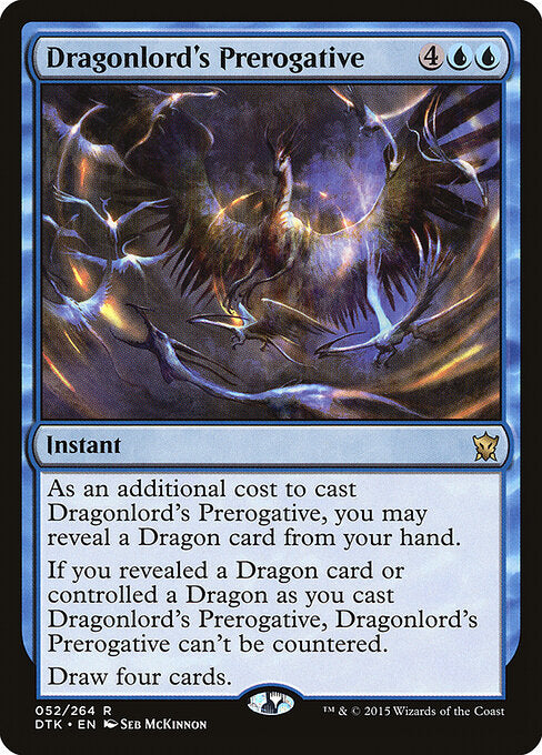 DTK, Dragonlord's Prerogative, Standard, 52, R, Near Mint, Normal, EN