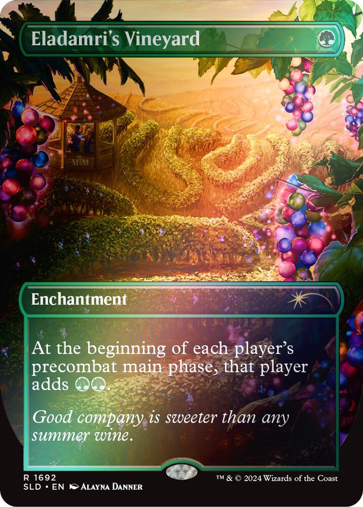 SLD, Eladamri's Vineyard, (Borderless), 1692, R, Near Mint, (Rainbow Foil), EN