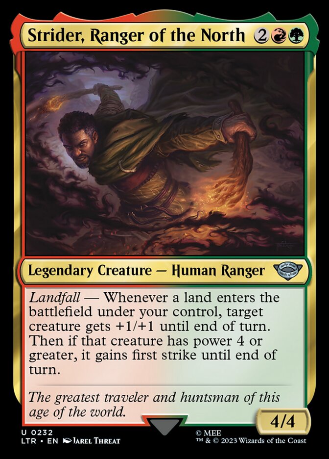LTR, Strider, Ranger of the North, Standard, 232, U, Near Mint, (Foil), EN