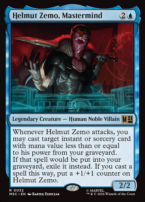 MSC, Helmut Zemo, Mastermind, Standard, 32, R, Near Mint, (Surge Foil), EN