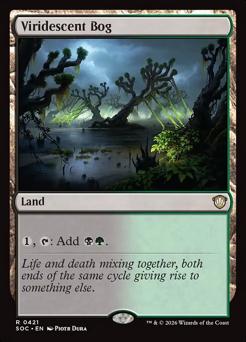 SOC, Viridescent Bog, Standard, 421, R, Near Mint, Normal, EN
