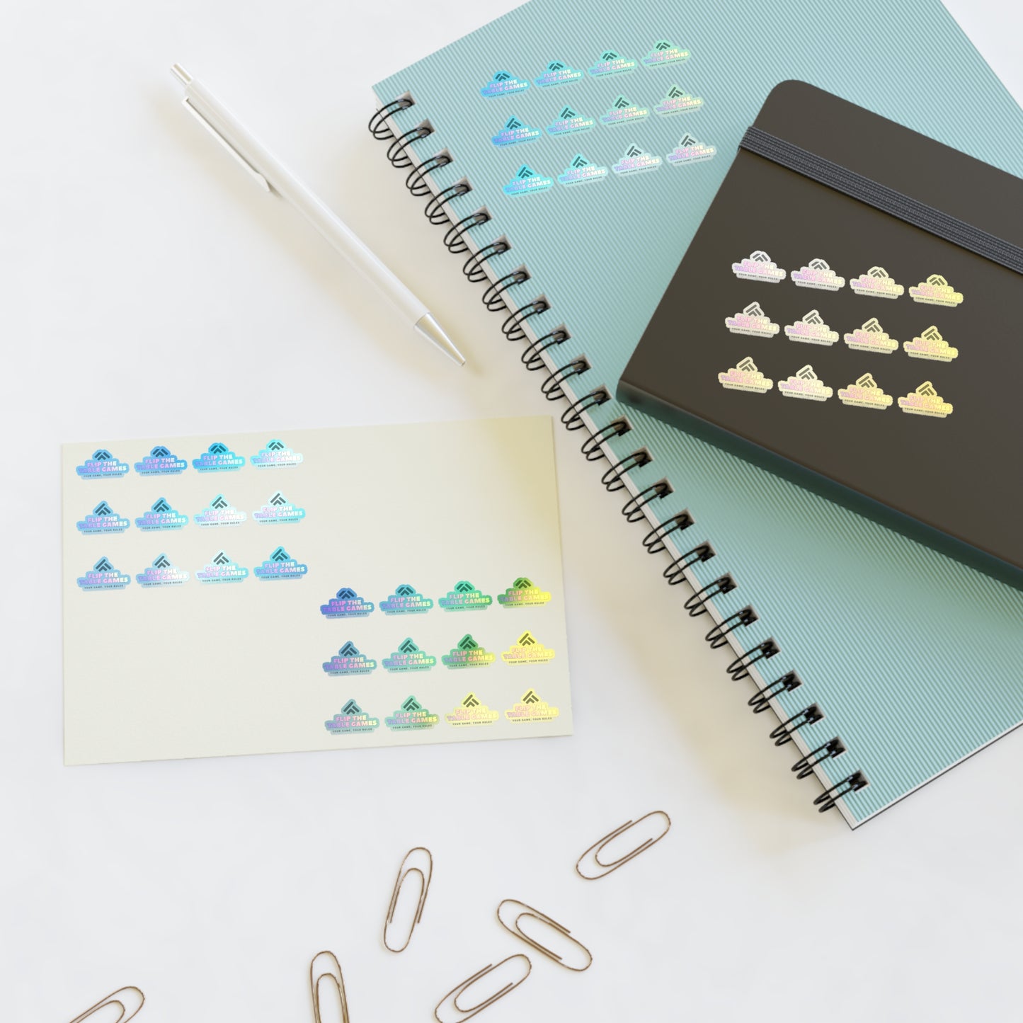 Colorful Table Game Sticker Sheets for Gamers and Crafters