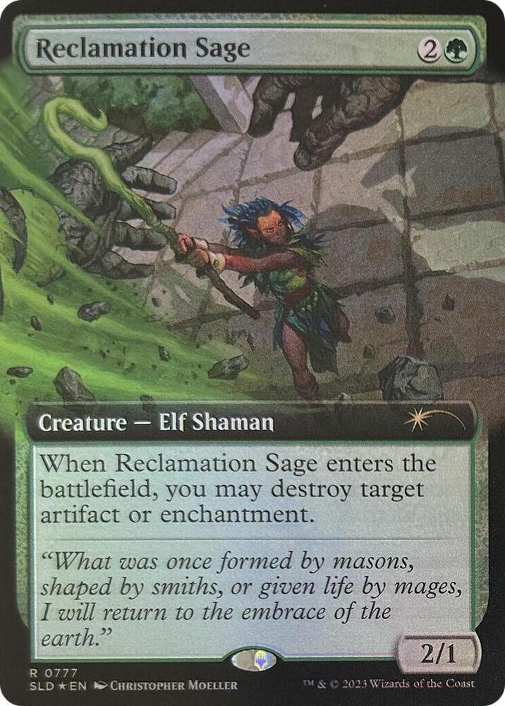 SLD, Reclamation Sage, (Extended Art), 777, R, Near Mint, (Foil), EN