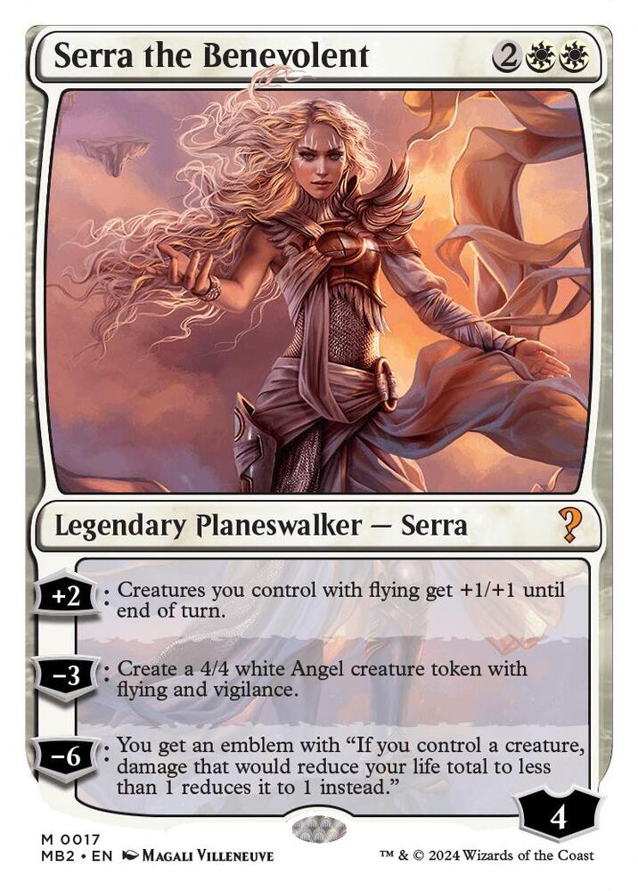 MB2, Serra the Benevolent, (White Border), 17, M, Near Mint, Normal, EN