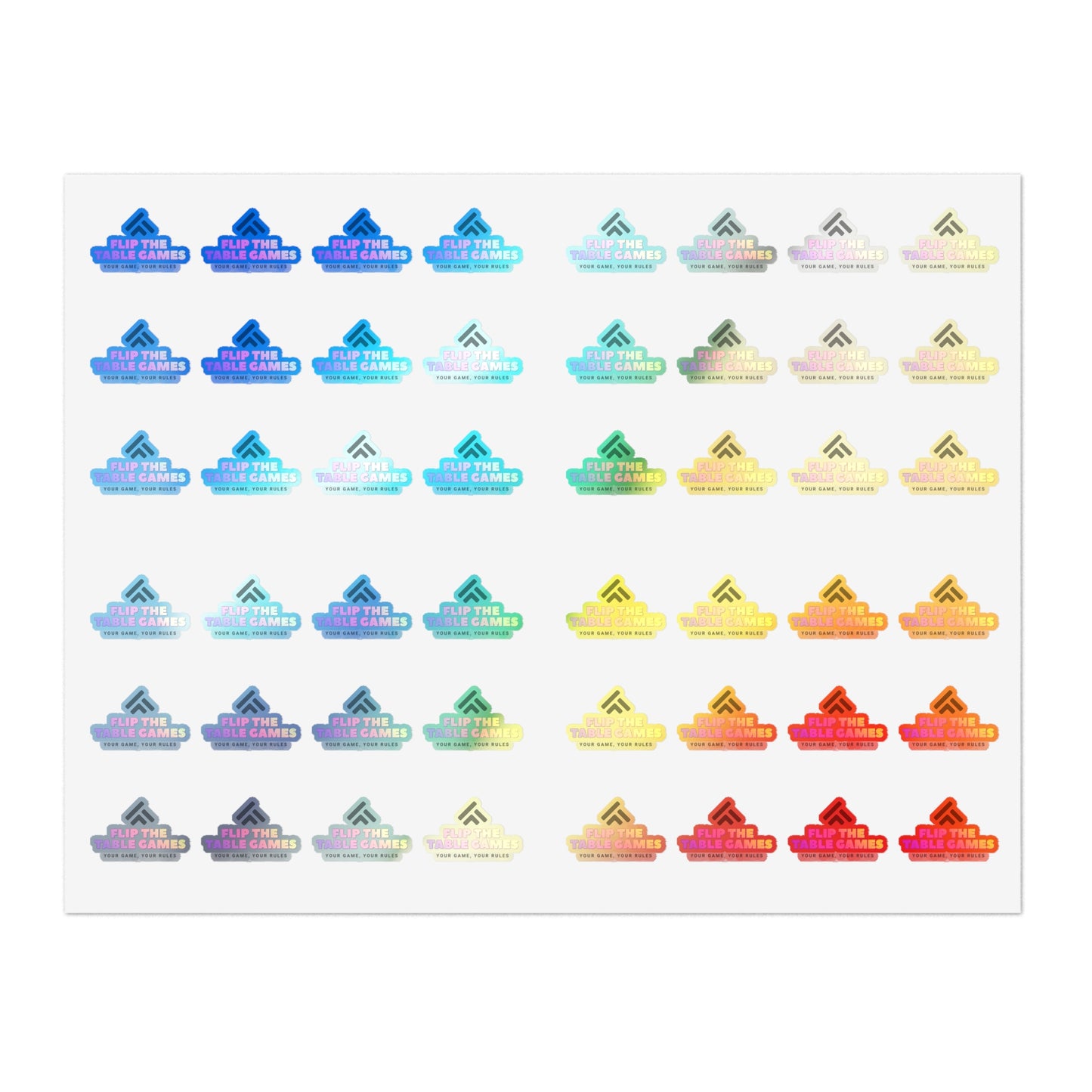 Colorful Table Game Sticker Sheets for Gamers and Crafters