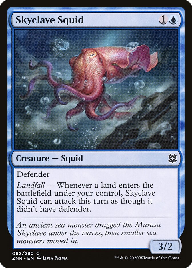 ZNR, Skyclave Squid, Standard, 82, C, Near Mint, Normal, EN