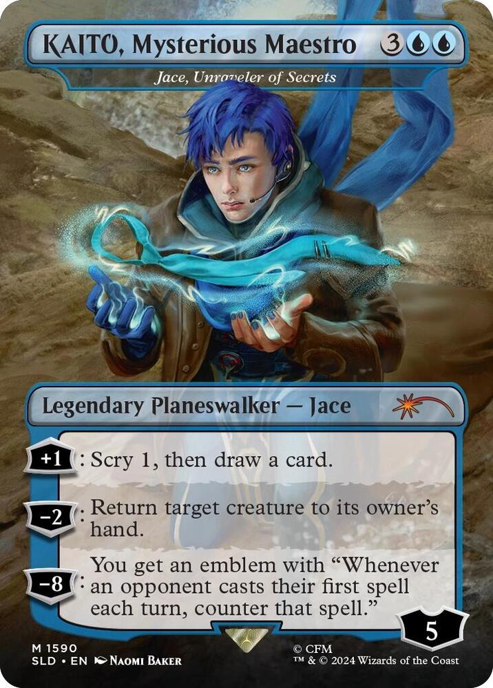 SLD, KAITO, Mysterious Maestro - Jace, Unraveler of Secrets, (Borderless), 1590, M, Near Mint, Normal, EN