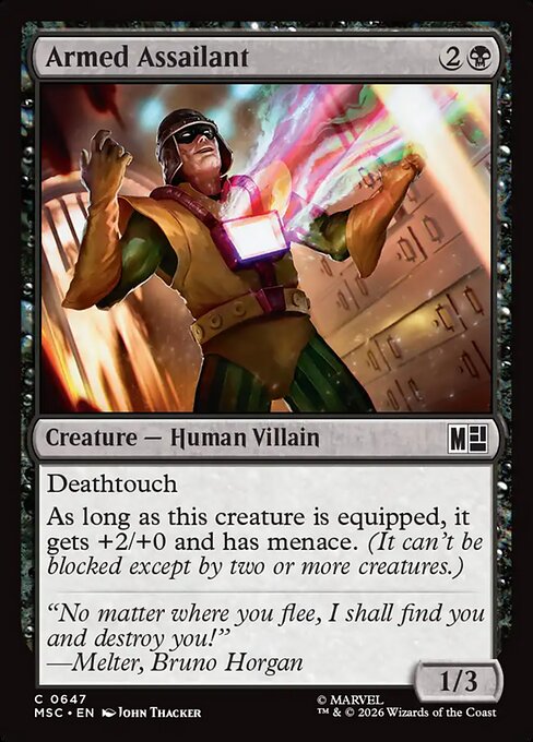 MSC, Armed Assailant, Standard, 647, C, Near Mint, (Foil), EN