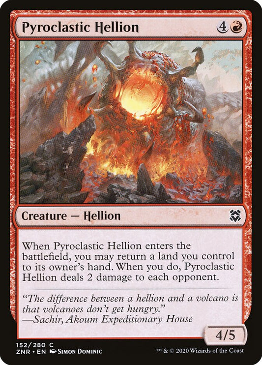 ZNR, Pyroclastic Hellion, Standard, 152, C, Near Mint, Normal, EN