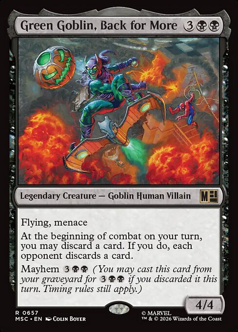 MSC, Green Goblin, Back for More, Standard, 657, R, Near Mint, Normal, EN