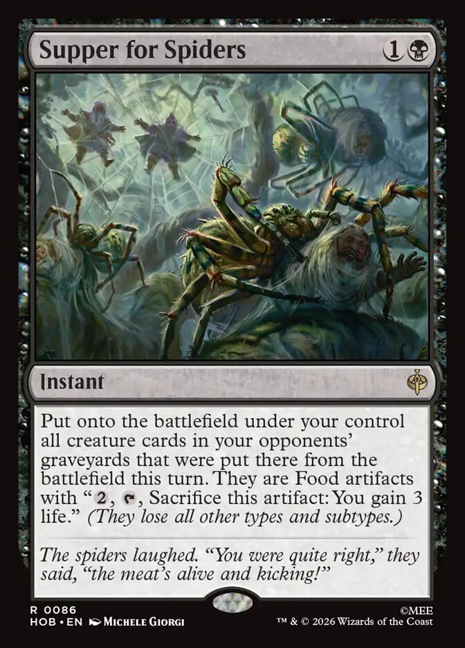 HOB, Supper for Spiders, Standard, 86, R, Near Mint, Normal, EN