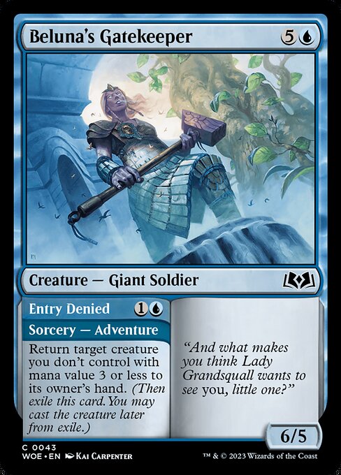 WOE, Beluna's Gatekeeper // Entry Denied, Standard, 43, C, Near Mint, Normal, EN