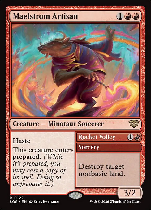 SOS, Maelstrom Artisan // Rocket Volley, Standard, 122, R, Near Mint, (Foil), EN
