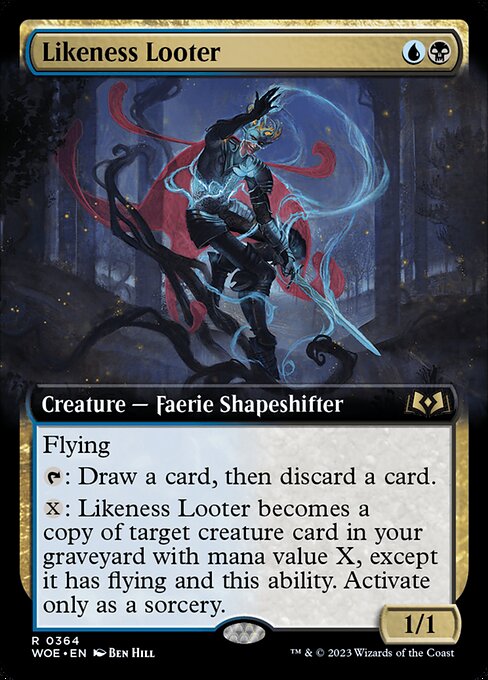 WOE, Likeness Looter, (Extended Art), 364, R, Near Mint, Normal, EN