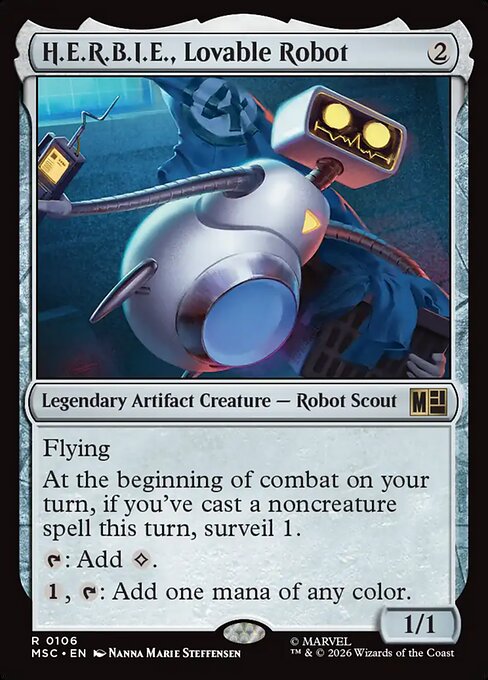MSC, H.E.R.B.I.E., Lovable Robot, Standard, 106, R, Near Mint, Normal, EN