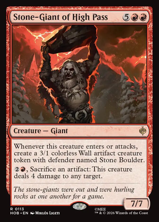 HOB, Stone-Giant of High Pass, Standard, 113, R, Near Mint, (Foil), EN