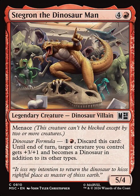 MSC, Stegron the Dinosaur Man, Standard, 810, C, Near Mint, (Foil), EN