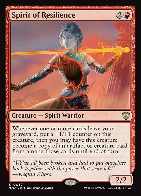 SOC, Spirit of Resilience, Standard, 37, R, Near Mint, Normal, EN