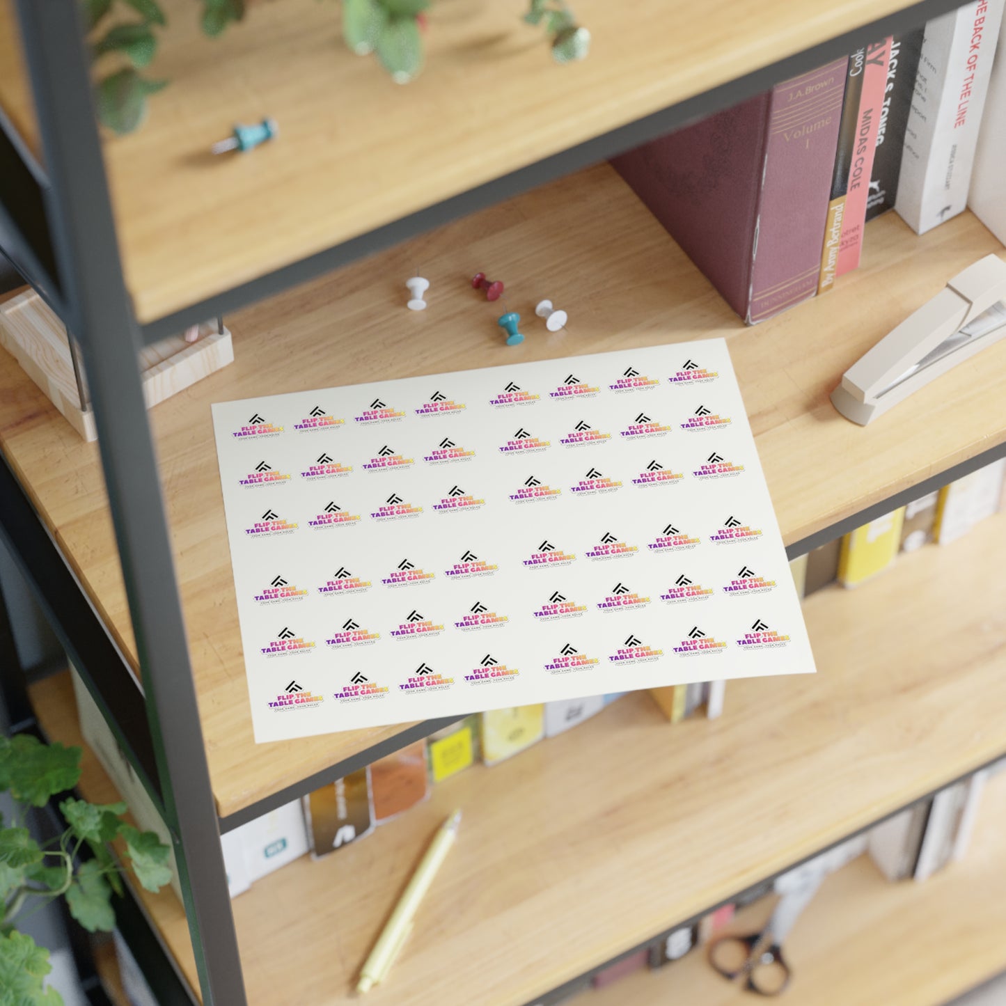 Colorful Table Game Sticker Sheets for Gamers and Crafters