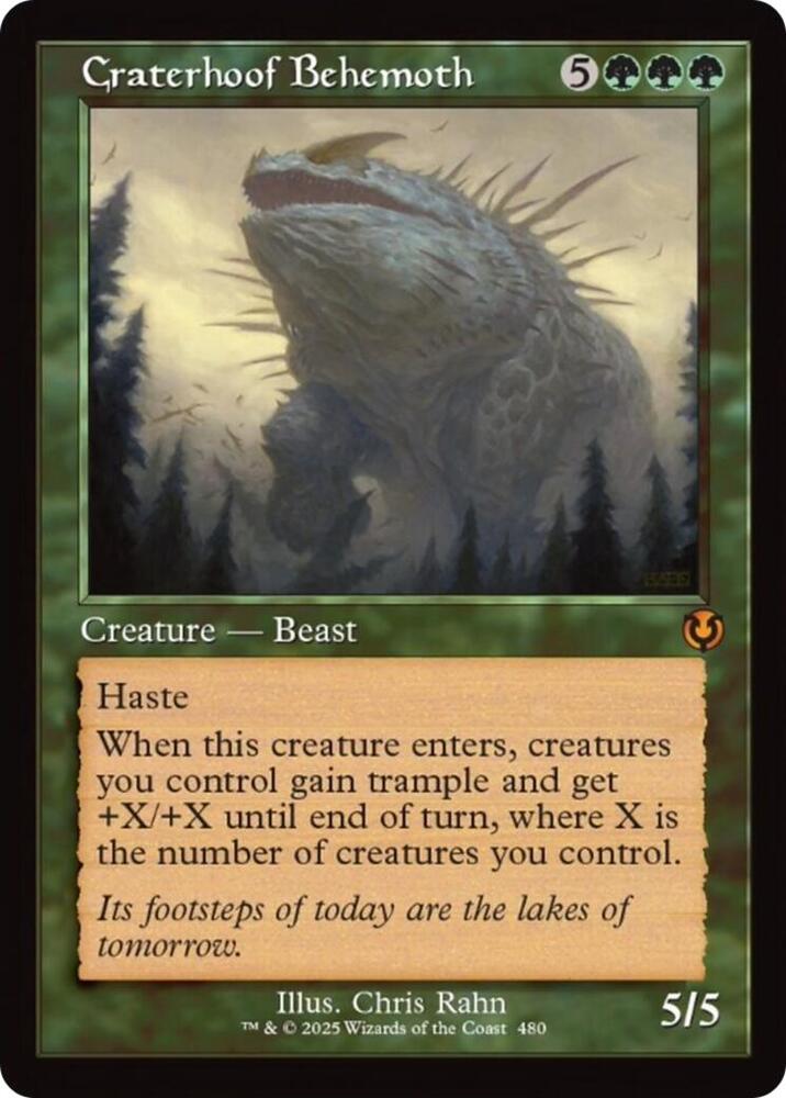 INR, Craterhoof Behemoth, (Retro Frame), 480, M, Near Mint, Normal, EN