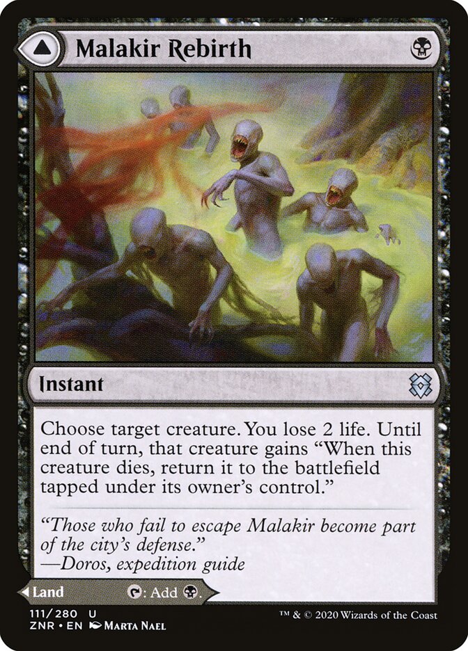 ZNR, Malakir Rebirth // Malakir Mire, Standard, 111, U, Near Mint, Normal, EN