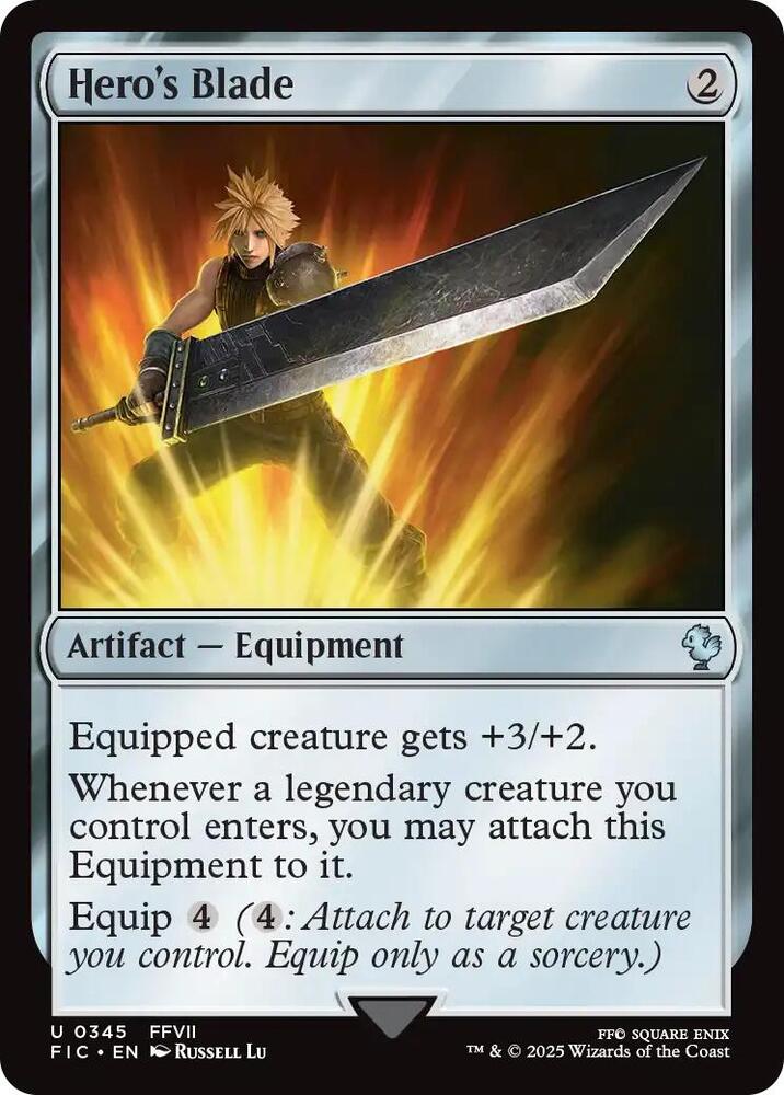 FIC, Hero's Blade, Standard, 345, U, Near Mint, Normal, EN