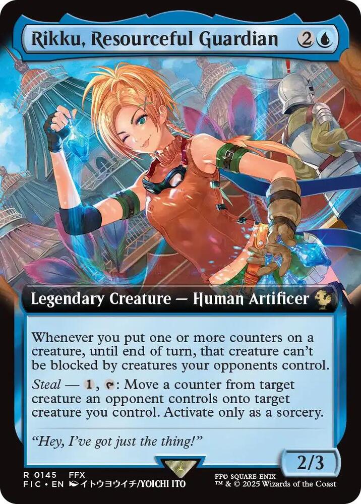 FIC, Rikku, Resourceful Guardian, (Extended Art), 145, R, Near Mint, (Foil), EN