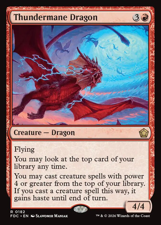 FDC, Thundermane Dragon, Standard, 182, R, Near Mint, Normal, EN
