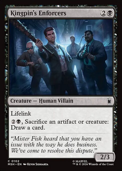 MSH, Kingpin's Enforcers, Standard, 102, C, Near Mint, Normal, EN