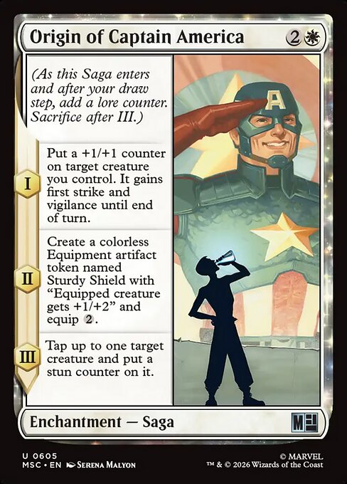 MSC, Origin of Captain America, Standard, 605, U, Near Mint, Normal, EN