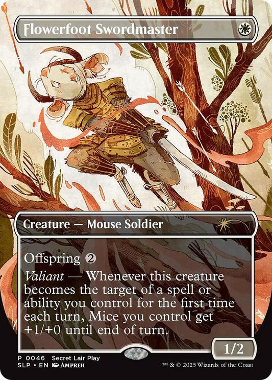 SLP, Flowerfoot Swordmaster, (Borderless), 46, P, Near Mint, Normal, EN