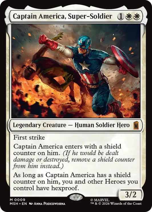 MSH, Captain America, Super-Soldier, Standard, 9, M, Near Mint, Normal, EN