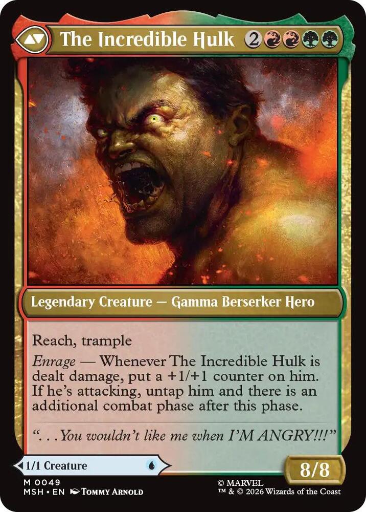 MSH, Bruce Banner // The Incredible Hulk, Standard, 49, M, Near Mint, (Foil), EN