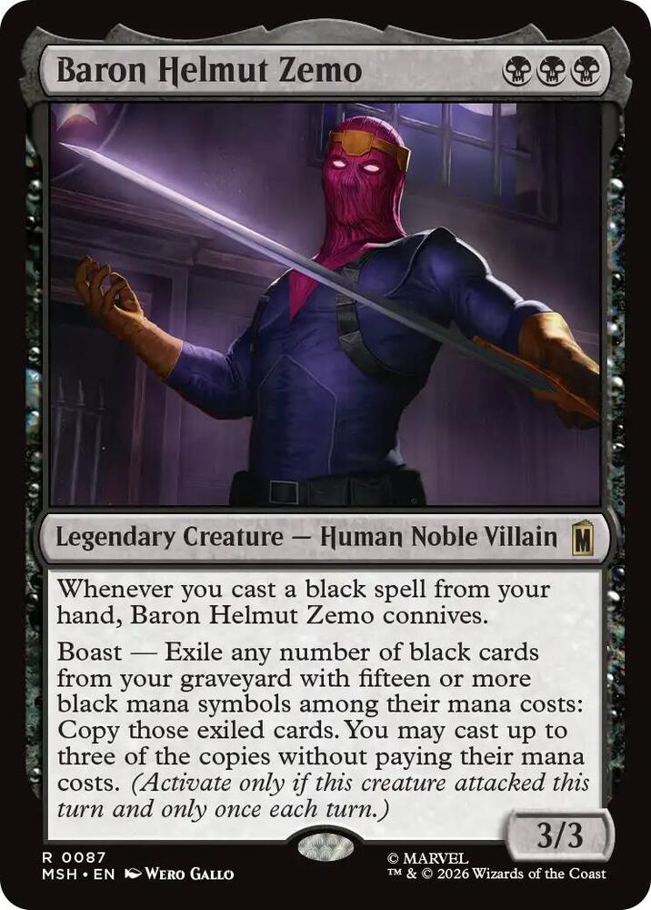 MSH, Baron Helmut Zemo, Standard, 87, R, Near Mint, Normal, EN