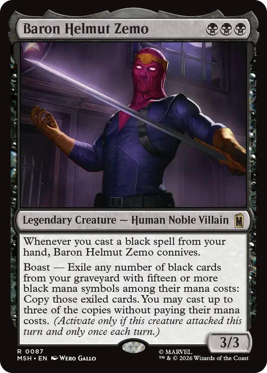 MSH, Baron Helmut Zemo, Standard, 87, R, Near Mint, Normal, EN