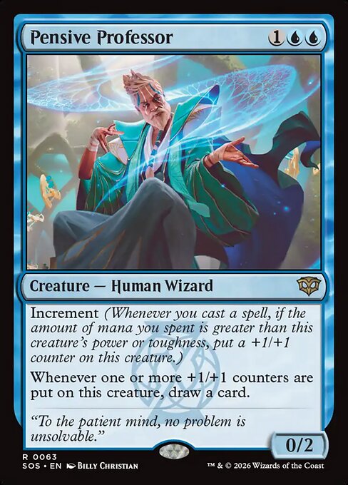 SOS, Pensive Professor, Standard, 63, R, Near Mint, Normal, EN