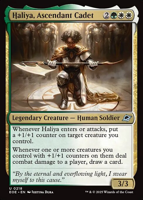 EOE, Haliya, Ascendant Cadet, Standard, 218, U, Near Mint, (Foil), EN