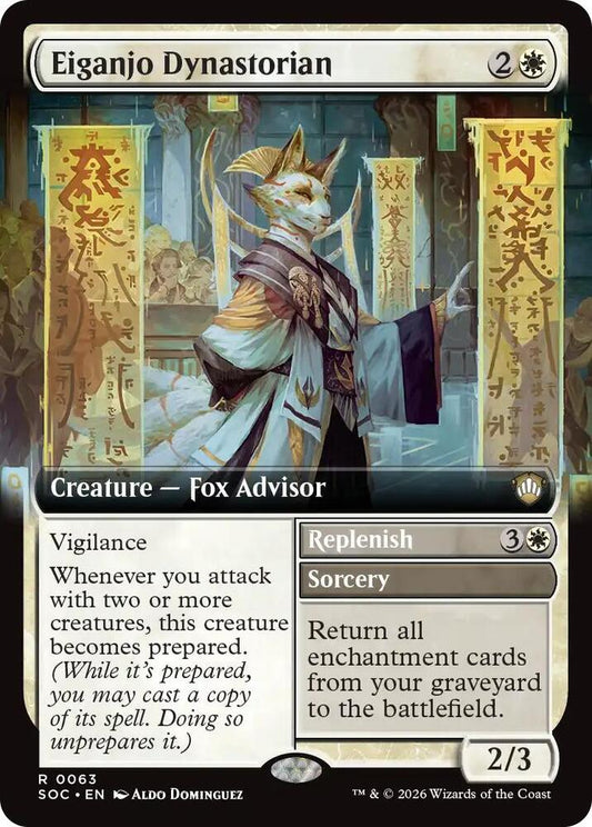 SOC, Eiganjo Dynastorian // Replenish, (Extended Art), 63, R, Near Mint, Normal, EN