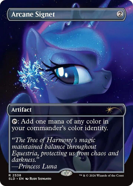 SLD, Arcane Signet, (Borderless), 2538, R, Near Mint, (Foil), EN