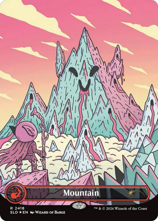 SLD, Mountain, (Borderless), 2418, R, Near Mint, (Foil), EN