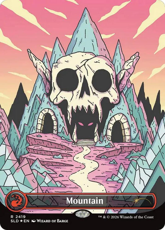 SLD, Mountain, (Borderless), 2419, R, Near Mint, (Foil), EN