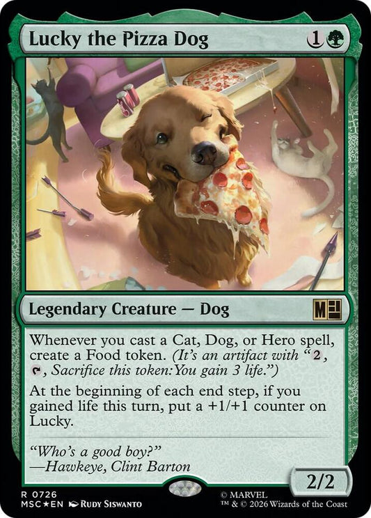 MSC, Lucky the Pizza Dog, Standard, 726, R, Near Mint, Normal, EN